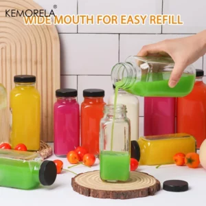 2/4PCS 350ML Glass Bottle Leakproof Vintage Water Bottle for Juicing Hot Sauce Kombucha Ginger Jar Potion Milk Bottle Whiskey - Image 7