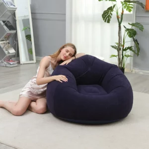 Portable Inflatable Sofa Soft Indoor Bedroom Lounge Bean Bag Chair Outdoor Camping Lazy Seat Round Single Inflatable Sofa - Image 4