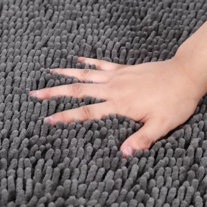 Chenille bath mat rectangular bath blanket fluffy soft carpet absorbent non-slip toilet mat bathroom decoration - Image 4