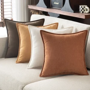 Retro Soft Chenille Throw Pillow Covers with Elegant Design for Sofa Bed Living Room Home Decor - Image 3