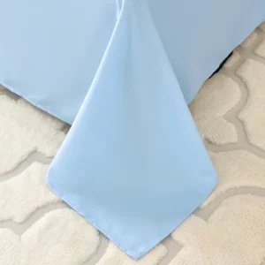 1 PC Sky Blue Bed Sheet Single / Queen / King Flat Sheet for Adults Skin-Friendly Solid Color Washed Bed Sheets Постельное Белье - Image 4