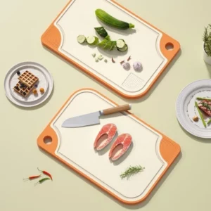 Wheat Straw Double-Sided Antibacterial Cutting Board Home Kitchen Anti-mildew Anti-slip Plastic Multi-functional Sticky Board - Image 4