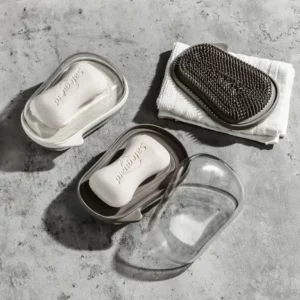 Portable Silicone Soap Dish with Double-Layer Lid - Travel Bathroom Organizer, Odor-Resistant Drainage SoapHolderTray for Shower - Image 6