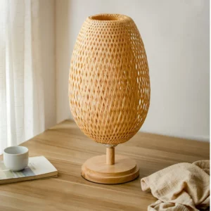 Bamboo Weaving Table Lamp Creative Handmade Rattan Bedroom Restaurant Bedside Desk Lights Chinese Pastoral Retro Table Light - Image 6