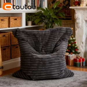 OTAUTAU Thick Soft Faux Fur Bean Bag Cover Cushion Pillowsac Christmas DD235【No Filler Inside!You Need Buy Filler By Yourself!】 - Image 7