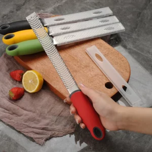 Stainless Steel Cheese Grater Lemon Zester With Cover Cheese Lemon Fruit Chocolate Grater With Nonslip Handle Kitchen Gadget - Image 2