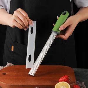 Stainless Steel Cheese Grater Lemon Zester With Cover Cheese Lemon Fruit Chocolate Grater With Nonslip Handle Kitchen Gadget - Image 3