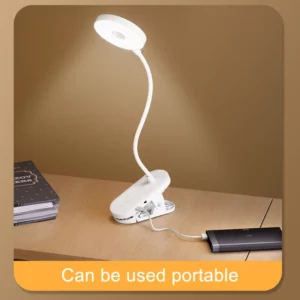 Clip-On Desk Lamp Portable LED Desk Lamp Desktop Book Lamp Timed Stepless Dimming 1200 Mah Eye Protection Reading Study Lamp - Image 4