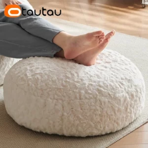 OTAUTAU Soft Faux Bunny Fur Bean Bag Cover Pouf Ottoman Winter Christams DD027【No Filler Inside!You Need Fill It By Yourself !】 - Image 6