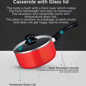 8 Pcs Non Stick Aluminium Cookware Set - Image 5