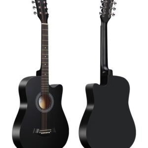 38-Inch Guitar With Accessories Set for Kids and Adults with Guitar Bag Tuner Brass strings Capo String Pick and Clean Cloth for Gift - Image 6