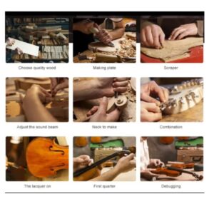 Indian Maple Wood Handmade Violin 4/4 Acoustic Violin Full Size with Bow Rosin Carrying Hard Case Instrument for Beginners Kids with Hard Case Bow And Rosin Color : Mahogany - Image 3