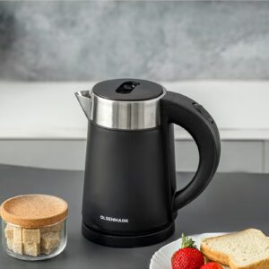 Olsenmark 1.0L Double Layer Electric Kettle OMK7028 | 800W Fast Boiling with 360° Rotating Base | Auto Shut-Off, Overheat & Dry Boil Protection | Perfect for Tea, Milk & Water | 2 Years Warranty | Black 1 L 800 W OMK7028 BLACK - Image 3