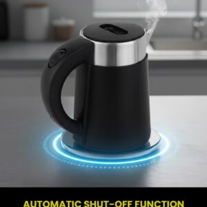 Olsenmark 1.0L Double Layer Electric Kettle OMK7028 | 800W Fast Boiling with 360° Rotating Base | Auto Shut-Off, Overheat & Dry Boil Protection | Perfect for Tea, Milk & Water | 2 Years Warranty | Black 1 L 800 W OMK7028 BLACK - Image 4