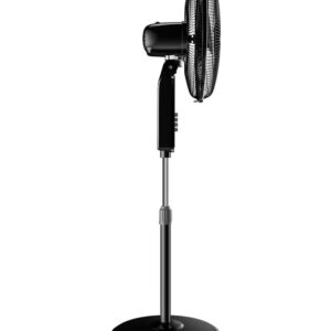 Pedestal Stand Fan with SQD Motor, 16 inch, 3D Oscillation Directions, 3 Speed Levels & Adjustable Height, 3 Leaf Blade with 7.5 Hours Timer, Best for Home & Office 50 W FS4019K Black - Image 4