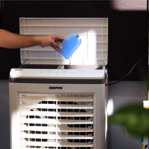Portable Digital Air Cooler with Remote Control | LED Display | Wide Angel Horizontal Oscillation | Timer Function | 2 Ice Box 45 L 150 W GAC9433 White and Grey - Image 2