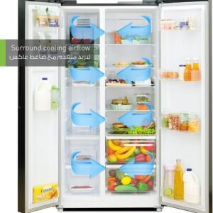 734l Gross Capacity 562l Net Capacity Premium Side By Side Refrigerator With Nutri Tafreez Hygienic Freezing Energy Efficient Inverter Compressor External Control Touch Panel Elegant Premium Finish Nr-bs734msae Matt Black-10 Year Compressor Warranty 362 kW NR-BS734MSAE Matt Black - Image 7