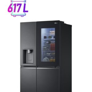674 litre Gross /617 Litre Net Capacity Side By Side Refrigerator New Dispenser + UV Nano lighting Matte Black finishing Automatic Indoor Ice Maker GR-X267CQEW Matte Black - Image 4