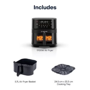 Digital Air Fryer Vision 3 , 5.7L Capacity with Clear Window & Internal Light,6 Presets, Air Fry, Roast, Bake, Broil, Dehydrate& Reheat, 2 Years limited Warranty 5.7 L 1700 W NC-AF357V Black - Image 3
