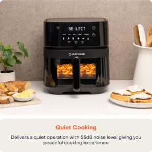 Digital Air Fryer Vision 3 , 5.7L Capacity with Clear Window & Internal Light,6 Presets, Air Fry, Roast, Bake, Broil, Dehydrate& Reheat, 2 Years limited Warranty 5.7 L 1700 W NC-AF357V Black - Image 7