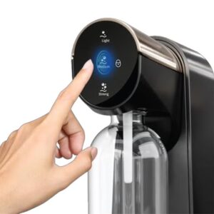 Fizzi Soda Maker, Fully Automated 3 Fizz Levels, Smart Lock System, 1L Carbonated Bottle, Sparkling Soda Maker,60L CO2 cylinder Not Included, 2 Year Warranty NC-FSM100 Black - Image 3