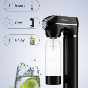 Carbonator Sparkling Water Maker with Pressure Release Gauge, Cordless Portable Sparkling Water Machine with 1000mL Capacity, Adjustable Carbonator Level Fizz Maker, CO2 Compatible Soda Maker - Image 6