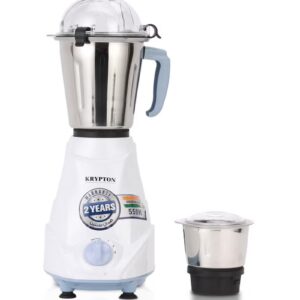 KRYPTON 2-IN-1 Mixer Grinder- 550W Powerful Copper Motor with Stainless Steel Jars and Blade| Perfect for Making Smoothies, Milkshakes, Grinding Nuts, Spices, Etc| 2 Jars with 3 Speed Control| 2 Years Warranty 550 W KNB6191N Multicolour - Image 7