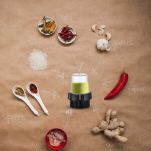 2 in 1 Powerful Blender - Powerful Copper Motor, 1.6L Unbreakable Blender Jar, 150g Grinding Jar, Ice-Crushing Blades, Stainless Steel Housing, 4 Speeds, Motor Overheat Protection 600 W BL3508 Black & Grey - Image 5