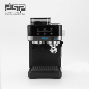 DSP Professional Espresso Coffee Machine with Built-In Grinder, 20 Bar Pressure, Milk Frother – Black - Image 3