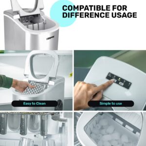 Portable Automatic Ice Maker 12Kg in 24hrs | Two Sizes Ice Cube | Auto Shut Off | Portable Ice Maker | Electric Ice Maker for Home/ Kitchen/ Office/ Bar/ Party 2.2 L 100 W GIM63015UK Silver - Image 2