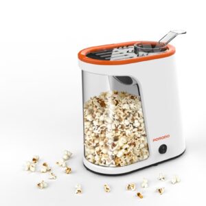 Popcorn Maker with Detachable Tank / Oil-Free Popcorn Machine / 1200W Power / Healthier Snack / Hot Air Popper Maker Machine / 60g Corn Kernel Capacity - White and Orange - Image 4