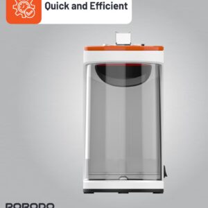 Popcorn Maker with Detachable Tank / Oil-Free Popcorn Machine / 1200W Power / Healthier Snack / Hot Air Popper Maker Machine / 60g Corn Kernel Capacity - White and Orange - Image 6