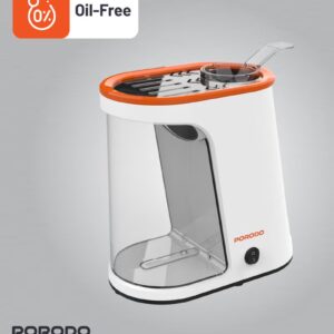 Popcorn Maker with Detachable Tank / Oil-Free Popcorn Machine / 1200W Power / Healthier Snack / Hot Air Popper Maker Machine / 60g Corn Kernel Capacity - White and Orange - Image 9