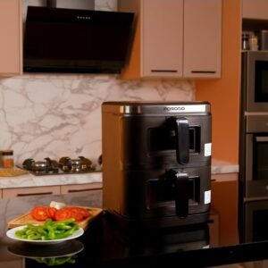 Double Stack Air Fryer 2800W, 11L Capacity with Folding Touch Panel & 12 Presets with Dishwasher Safe Basket– Family Size, Airfryer for Healthy Cooking, Diet Meals, Sport Meals - Image 15