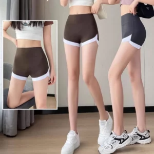 Summer wearing thin contrasting shorts leggings high waisted Barbie safety pants three point no awkward line shark pants for - Image 4