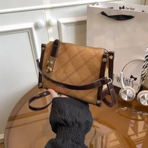 Fashion Plaid Crossbody Bags For Women, Daily Used, Small Handbags Ladies Shoulder Bag For Gift, With Lock - Image 2