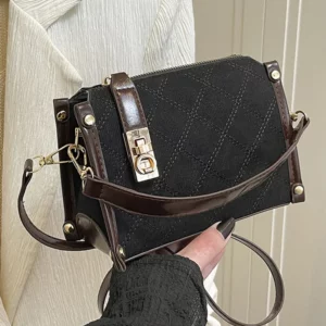 Fashion Plaid Crossbody Bags For Women, Daily Used, Small Handbags Ladies Shoulder Bag For Gift, With Lock - Image 3
