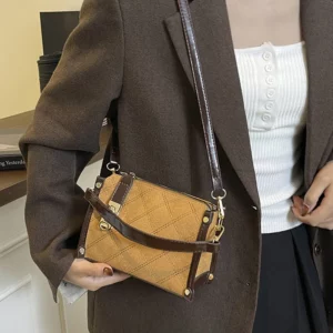 Fashion Plaid Crossbody Bags For Women, Daily Used, Small Handbags Ladies Shoulder Bag For Gift, With Lock - Image 5