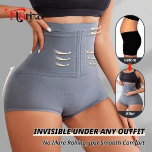 Flarixa Waist Trainer Tummy Control Underwear Panties Women Seamless High Waist Briefs With Hooks Butt Lifter Body Shapewear - Image 2