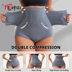 Flarixa Waist Trainer Tummy Control Underwear Panties Women Seamless High Waist Briefs With Hooks Butt Lifter Body Shapewear - Image 3