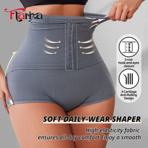 Flarixa Waist Trainer Tummy Control Underwear Panties Women Seamless High Waist Briefs With Hooks Butt Lifter Body Shapewear - Image 5