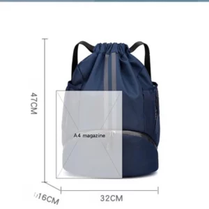 Basketball Football or swimming bag dry wet separation swimsuit storage bag sports backpack training and fitness drawstring - Image 2