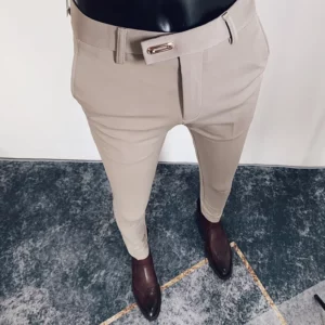 Men Suit Pants Formal Trousers Stretch Slim Pantalone Hombre Calça Masculina Solid Color Casual Dress Pants Fashion Men Clothing - Image 1