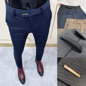 Men Suit Pants Formal Trousers Stretch Slim Pantalone Hombre Calça Masculina Solid Color Casual Dress Pants Fashion Men Clothing - Image 4
