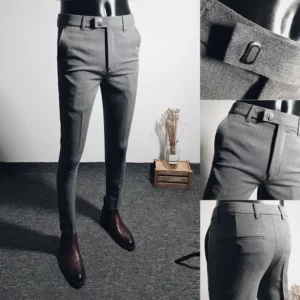 Men Suit Pants Formal Trousers Stretch Slim Pantalone Hombre Calça Masculina Solid Color Casual Dress Pants Fashion Men Clothing - Image 6