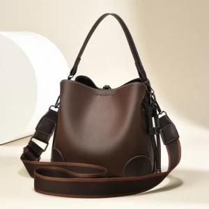 TRAVEASY Women's Vintage Bucket Bag 2025 New Large Capacity Crossbody Shoulder Bag Fashion Stylish Spacious Handbag for Women - Image 3