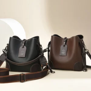 TRAVEASY Women's Vintage Bucket Bag 2025 New Large Capacity Crossbody Shoulder Bag Fashion Stylish Spacious Handbag for Women - Image 4