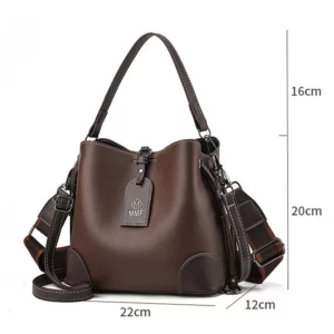 TRAVEASY Women's Vintage Bucket Bag 2025 New Large Capacity Crossbody Shoulder Bag Fashion Stylish Spacious Handbag for Women - Image 5