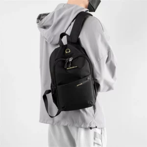 New Waterproof Oxford Men Backpack Zipper School Bags For Teenagers Small Shoulder Backpack Male Multifunction Rucksack - Image 3