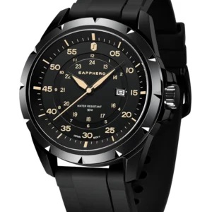 SAPPHERO Men Watch Luxury Quartz Clock 50M Waterproof Imported Movement Stainless Steel Watch Men's Gift Wristwatch - Image 2